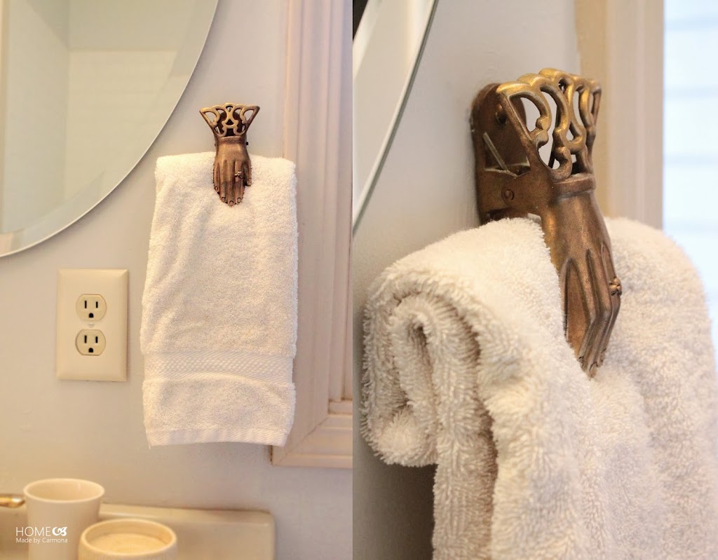 hand towel holder for bathroom sink