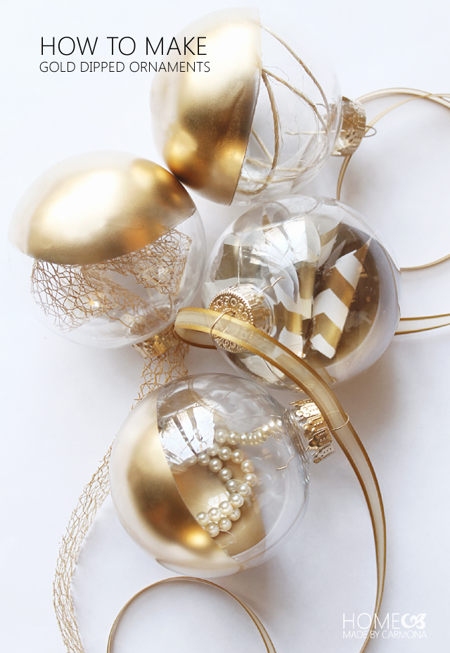 Elegant Gold Dipped Ornaments Home Made By Carmona