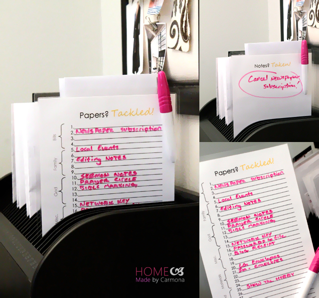 Dry Erase Bill Organizer Sheet Home Made By Carmona