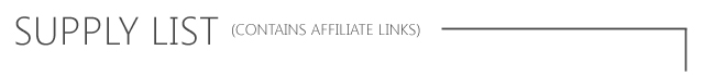 Bedarfsliste - Affiliate Links