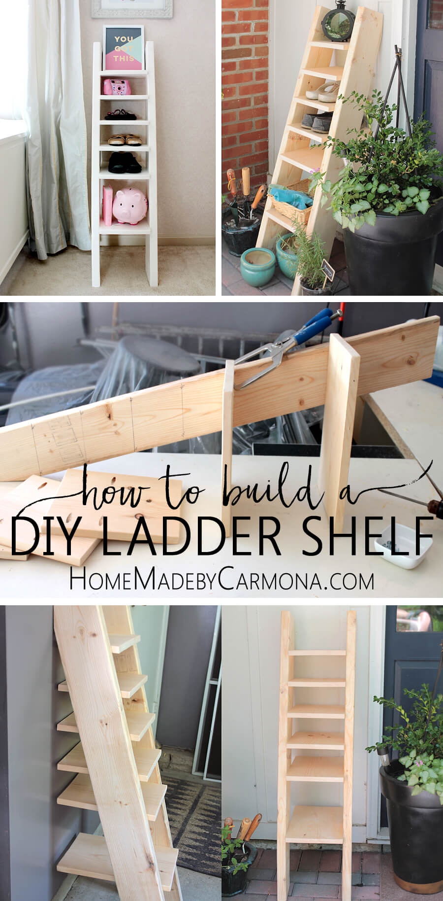 DIY Ladder Shoe Shelf Home Made By Carmona