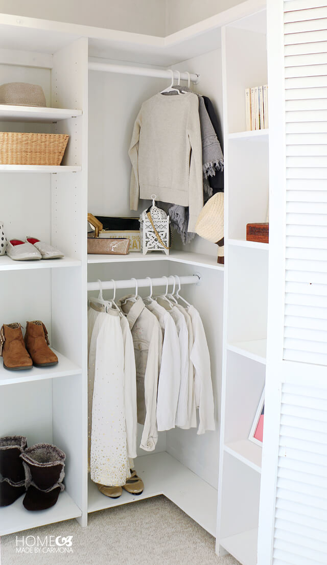 DIY Custom Closet Shelving (for deep closets) - Home Made by Carmona