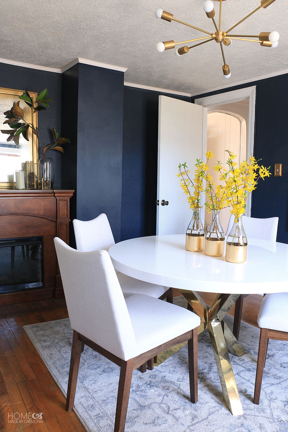 Dramatic Blue Dining Rooms Home Made By Carmona