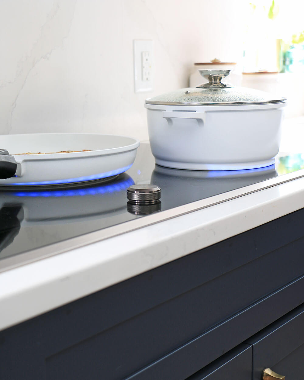 blue induction pan set