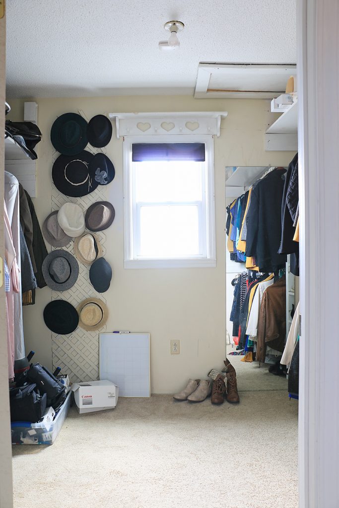 Closet before a remodel