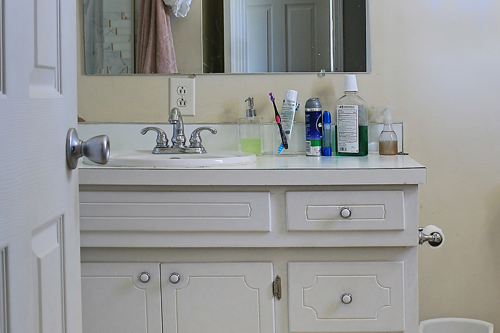 Bathroom vanity before