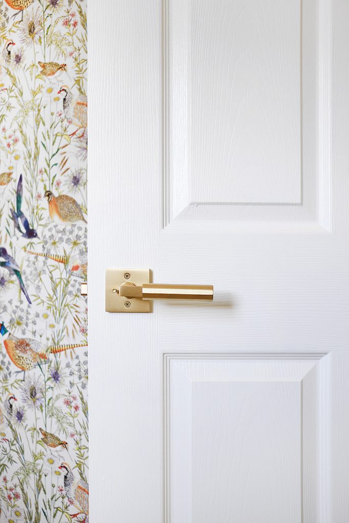 Emtek gold door lever