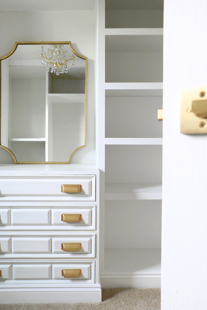 closet units and drawer