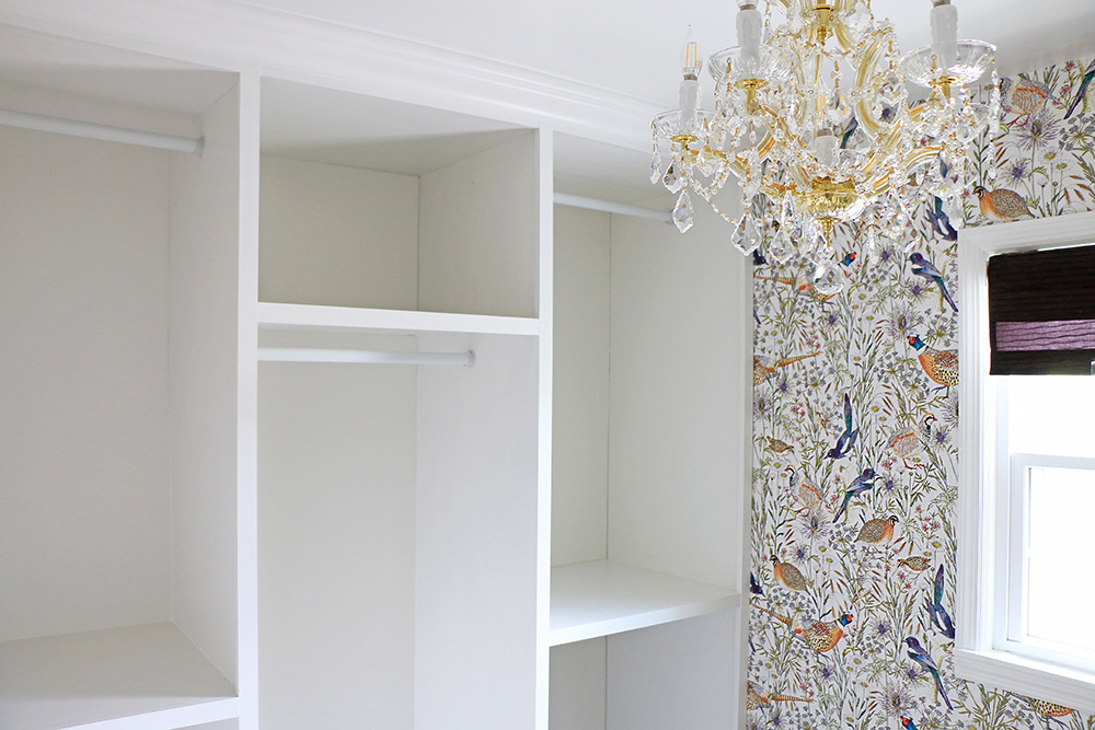 clothes hanging closet units