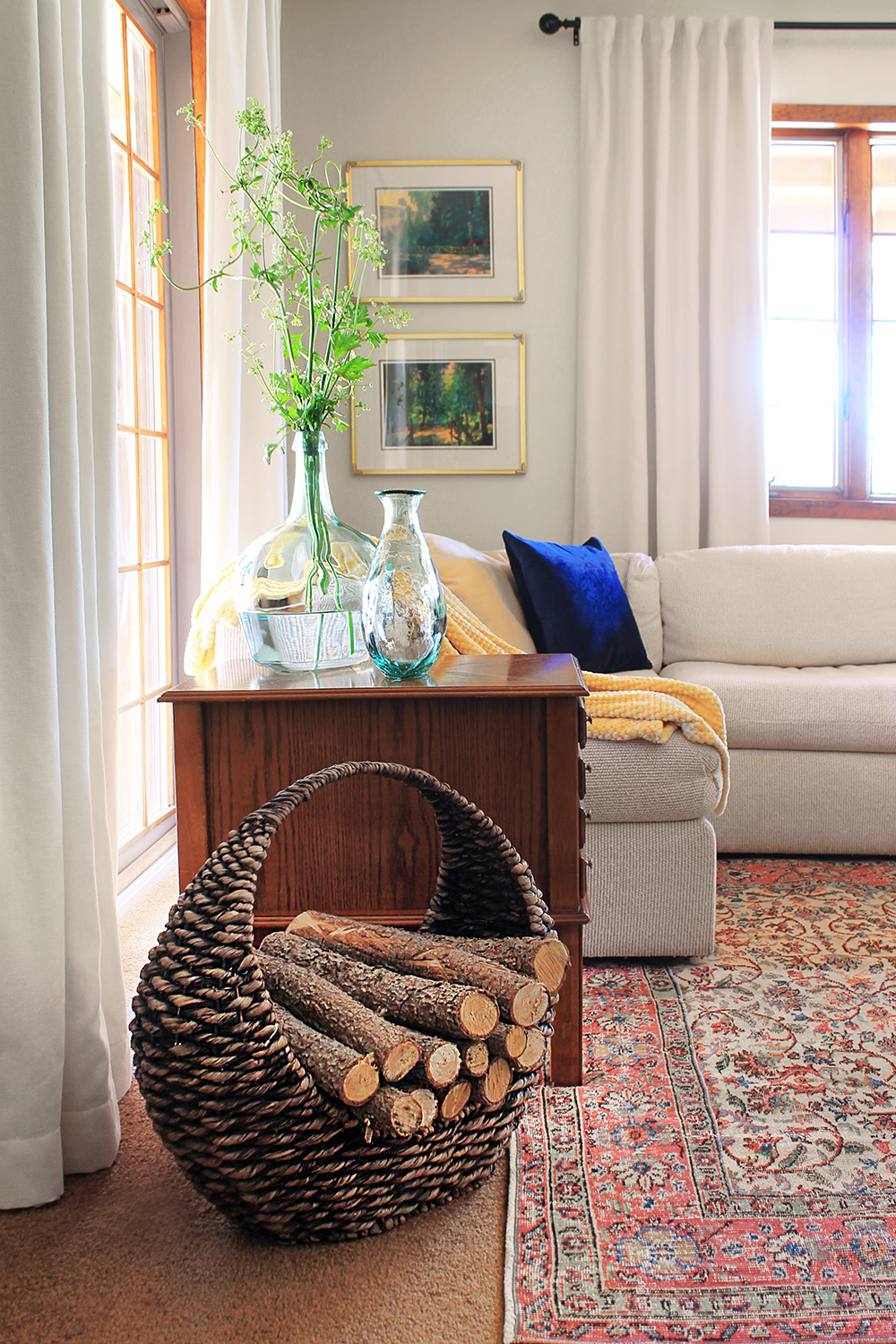 Living room vignette