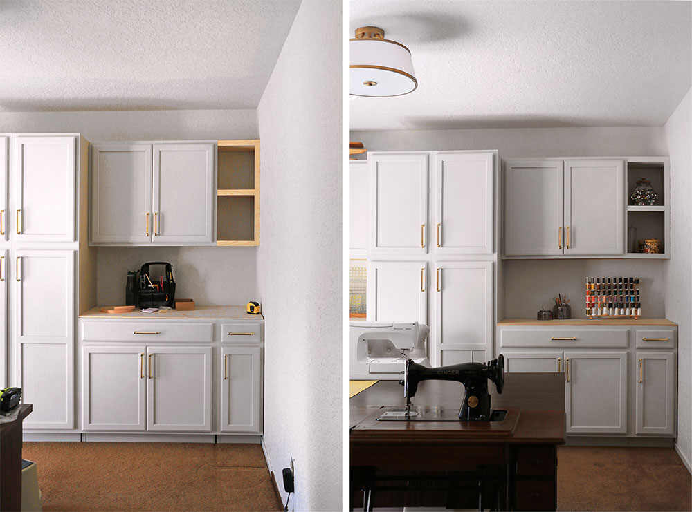 stock cabinets that have paint