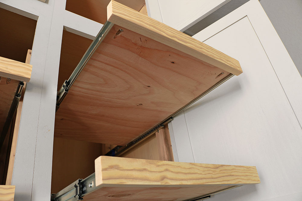 sewing room drawers and pullouts