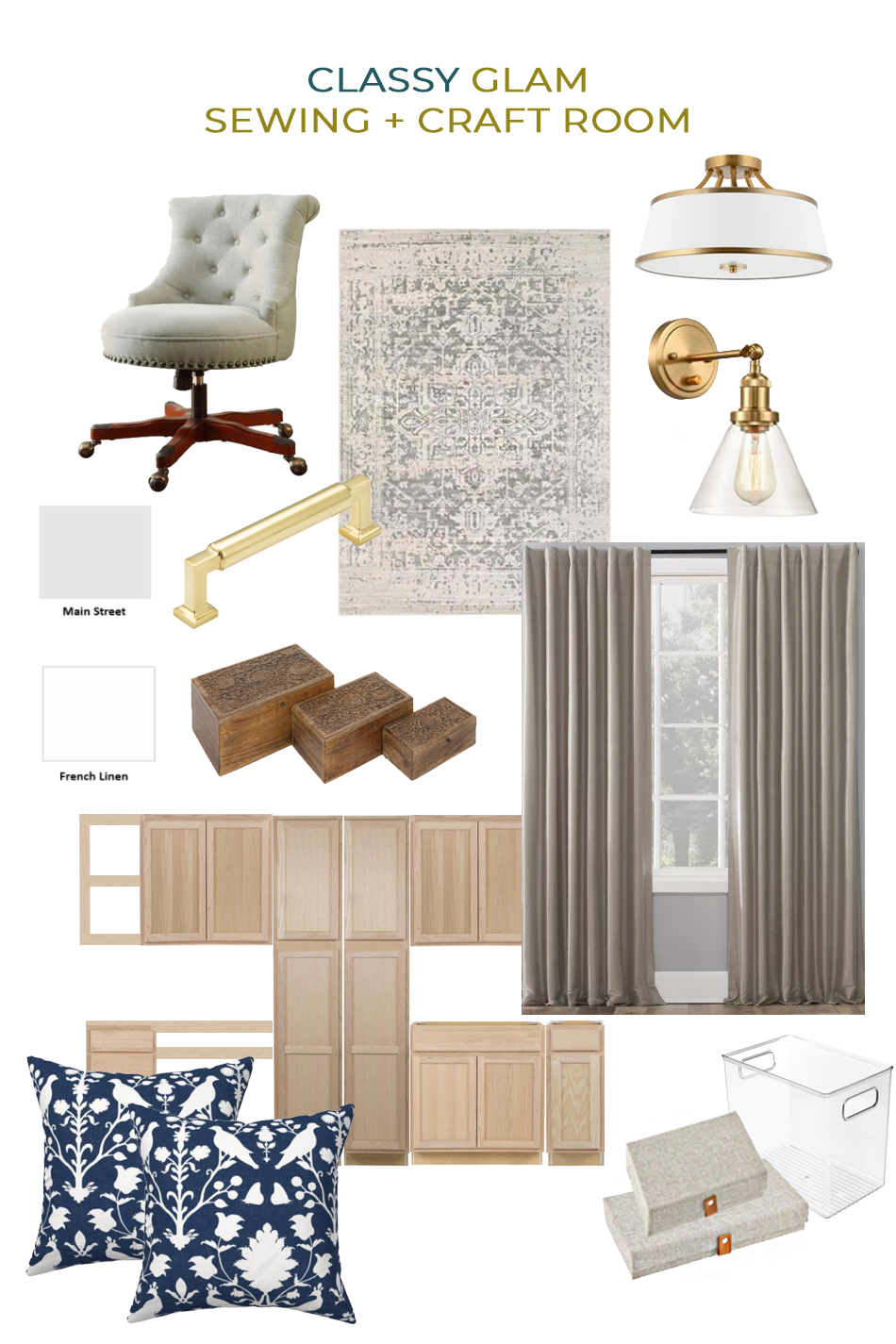 sewing room moodboard