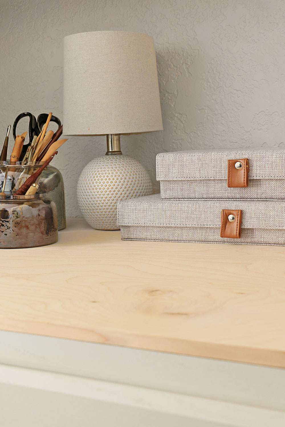 fabric covered bins