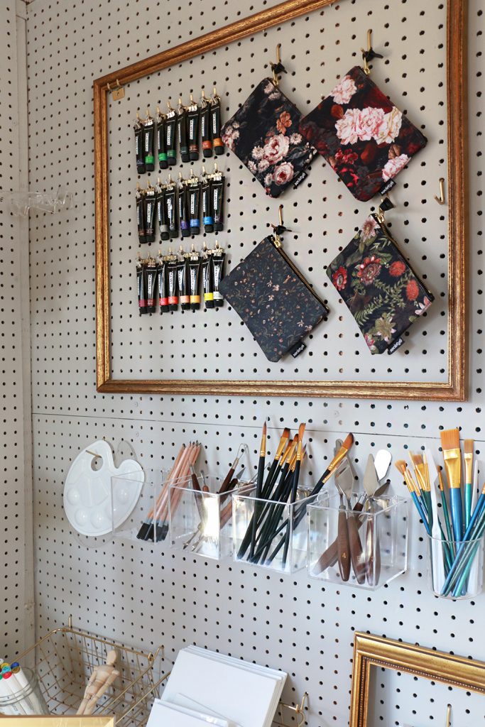 pegboard storage wall
